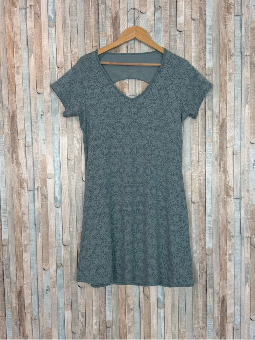 Kuhl L Cutout Back V Neck Oriana Jersey Knit‎ Dress Coolplus Organic Cotton